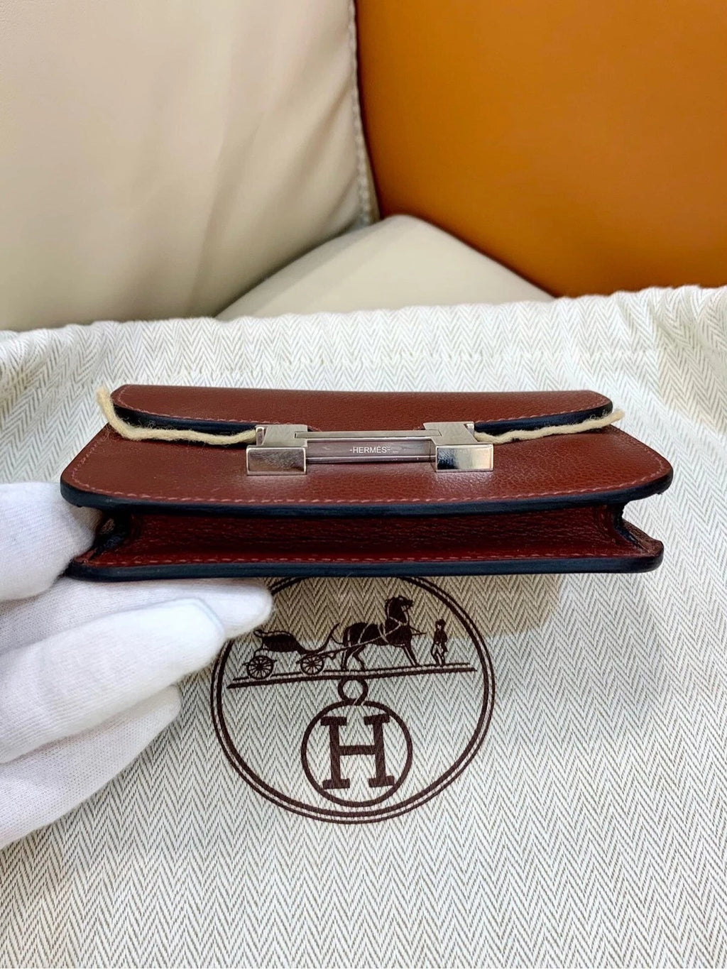 Hermes Constance Slim Evercolor Women Wallet Waist Bag