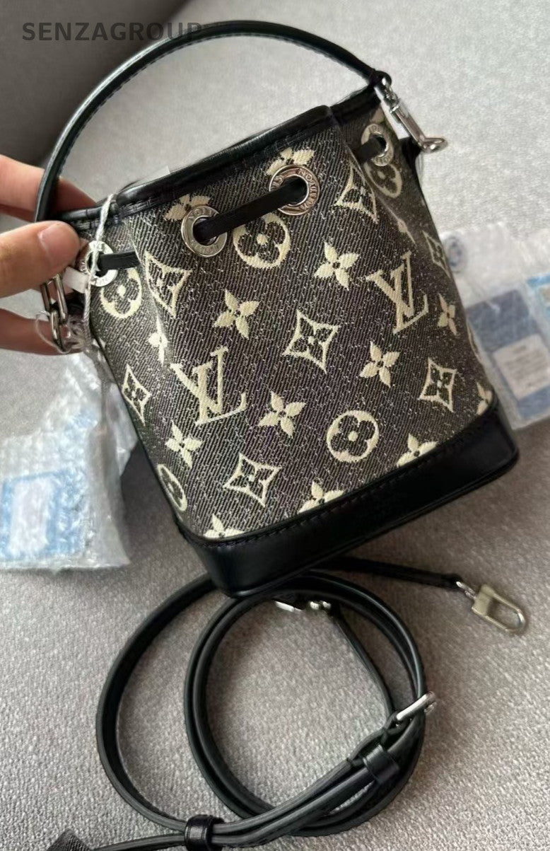 Louis Vuitton Noe Nano Denim Bucket Drawstring Top Handle Shoulder bag Women