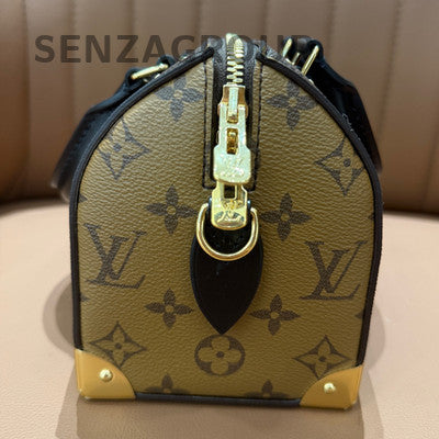 Louis Vuitton Speedy Trunk Monogram Brown Handbag with Chain Strap
