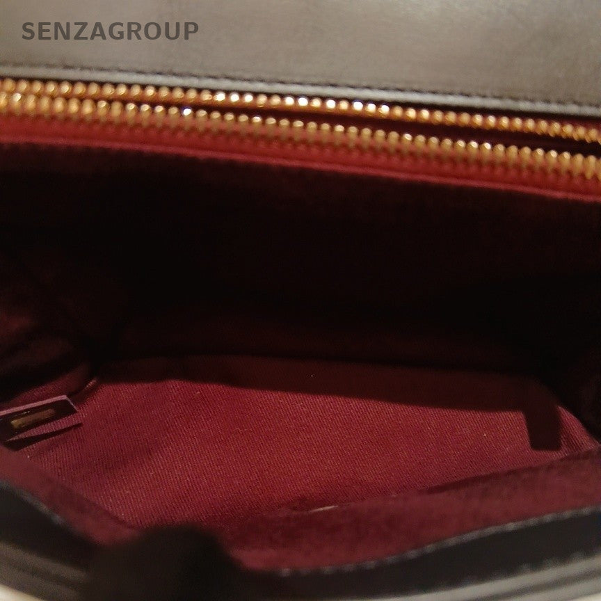 Chanel Envelope Chain Black Gold Shoulder Bag Used Women Classic Fashion