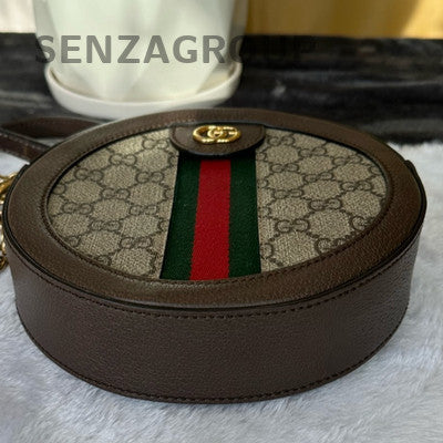 Gucci Ophidia Round Chain Crossbody Bag - Brown Classic Women's