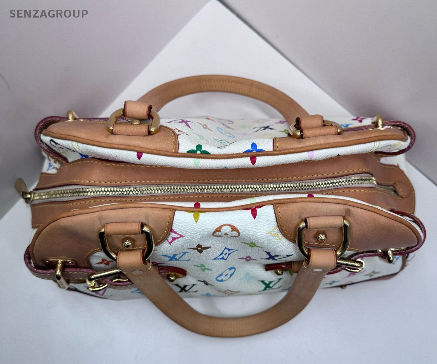 Louis Vuitton Claudia Monogram White Multicolor Shoulder Bag Used Women Classic