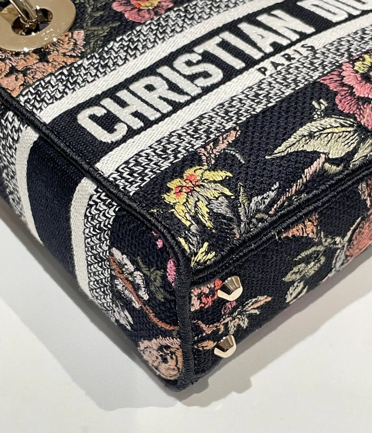 Christian Dior Lady D-lite Jardin Botanique Top Handle Bag Fashionable Excellent
