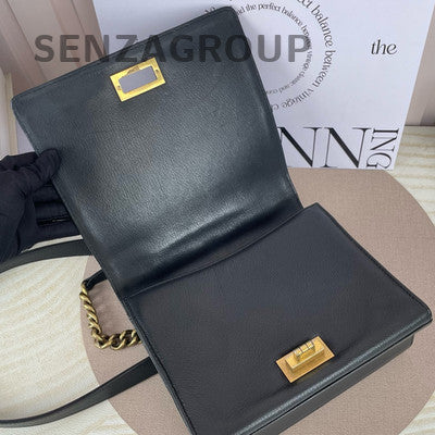 Vintage Chanel 2.55 Classic Flap Black Quilted Leather Handbag