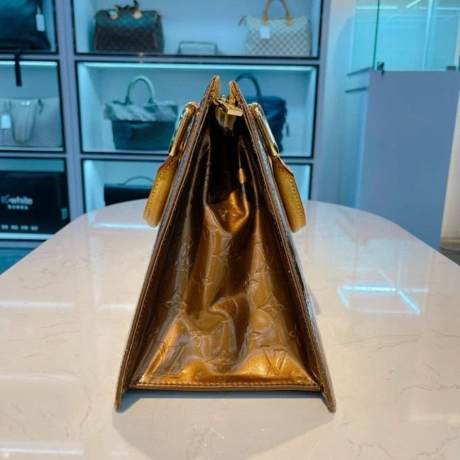 Louis Vuitton Bronze Patent Leather Handbag For Women