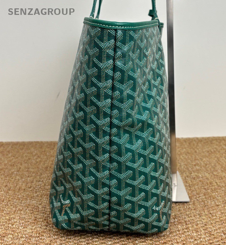 Goyard Anjou Tote Shoulder Bag Green Silver Women Classic Fashion