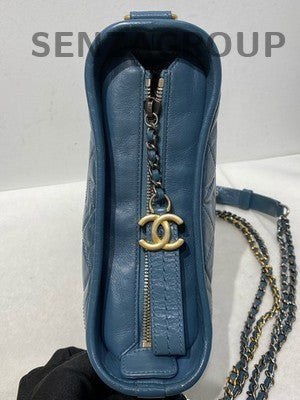 Chanel Gabrielle Small Blue Quilted Chain Shoulder Bag - Classic Women's