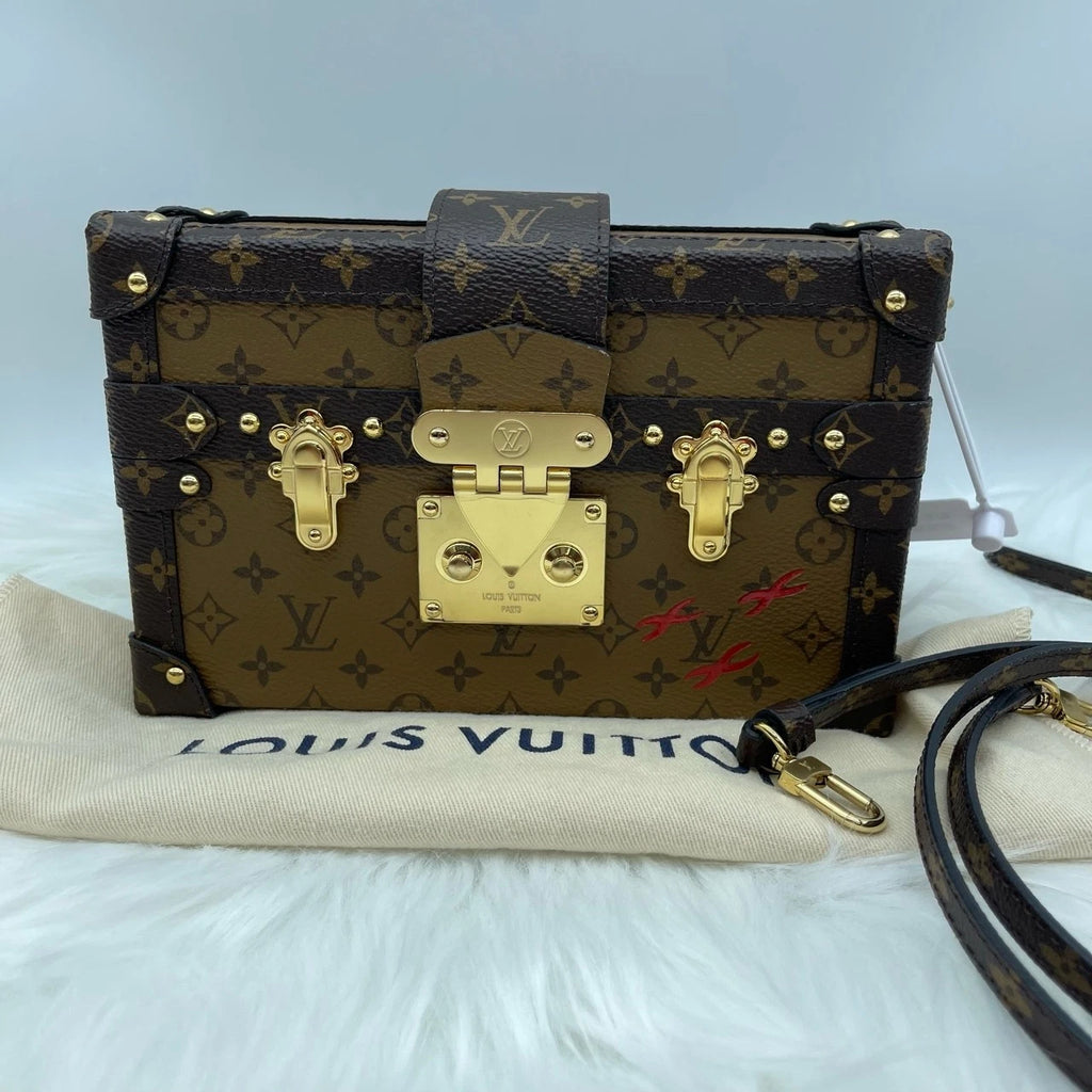 Louis Vuitton Monogram Canvas Caramel Trunk Shoulder Crossbody Bag For Women