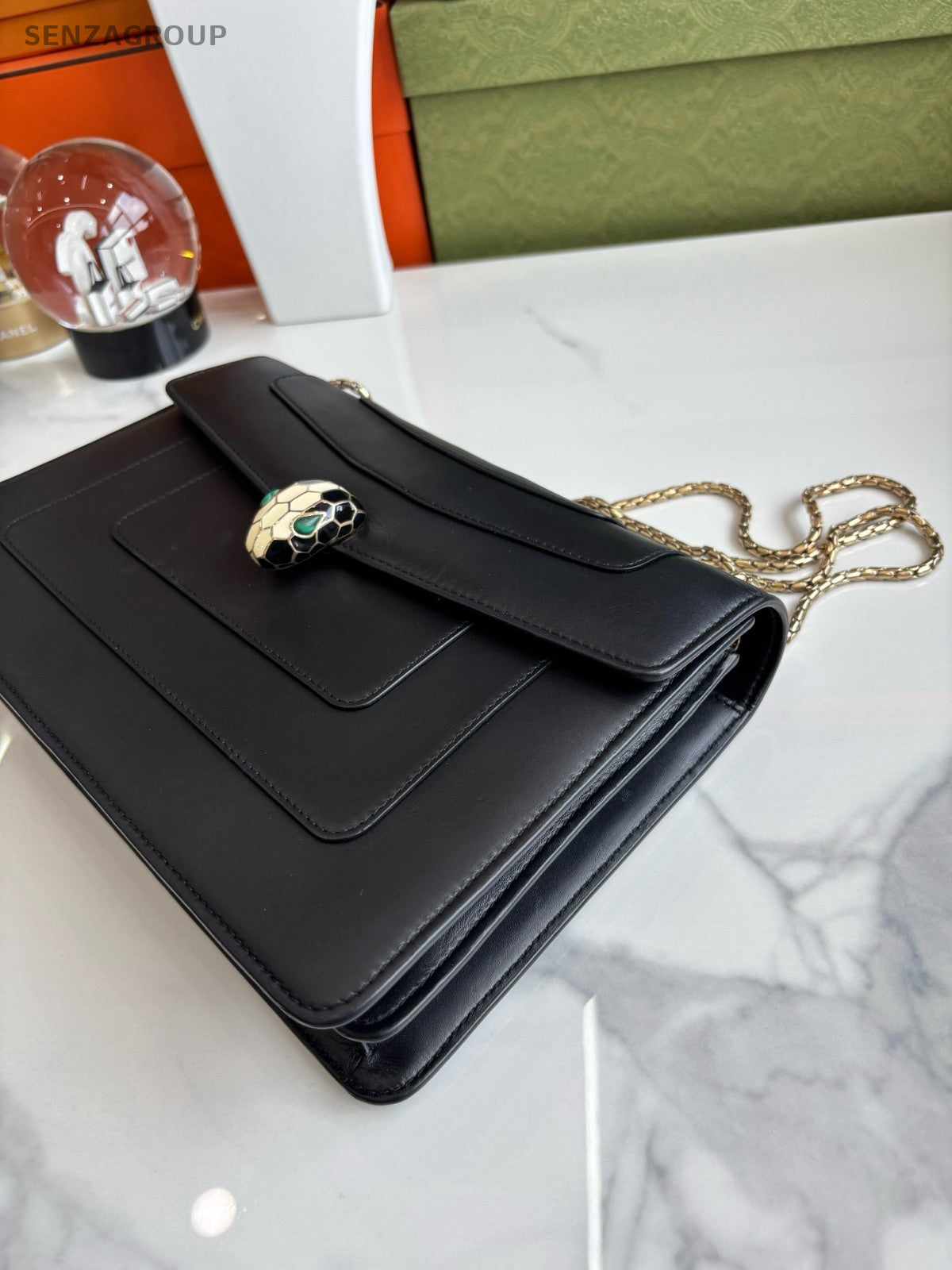 Bvlgari Serpenti Forever Square Black Shoulder bag Crossbody