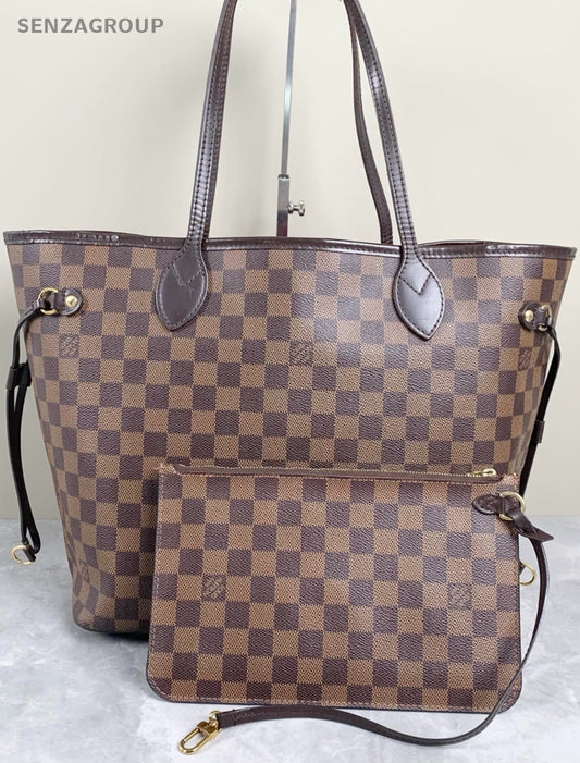 Louis Vuitton Damier Ebene Neverfull MM tote Shoulder bag Brown