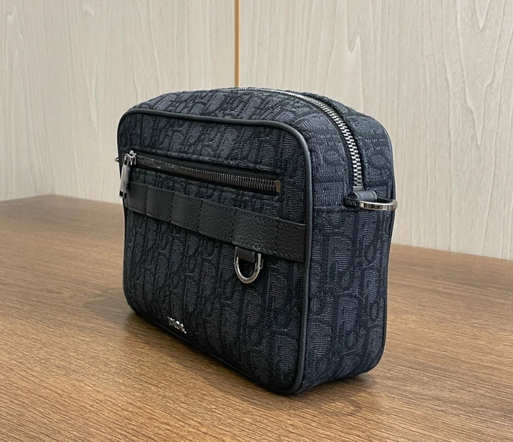 Christian Dior Safari Message Bag Shoulder Bag Black Unisex