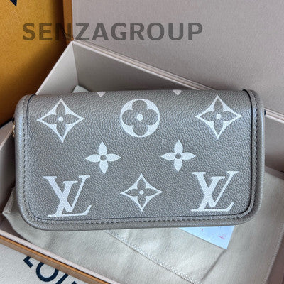 Louis Vuitton Mini Monogram Baguette Bag Grey Gold Crossbody Women