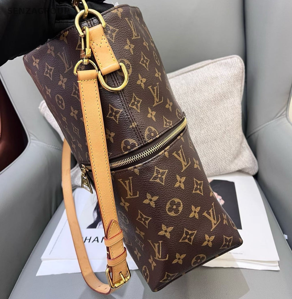 Louis Vuitton Melie Hobo Monogram Shoulder Bag Brown Gold Women Classic