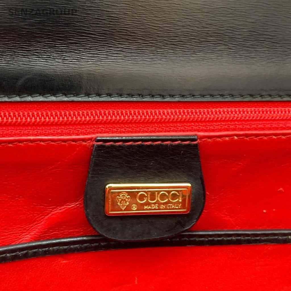 GUCCI Bamboo Top Handle Shoulder Bag Women Black