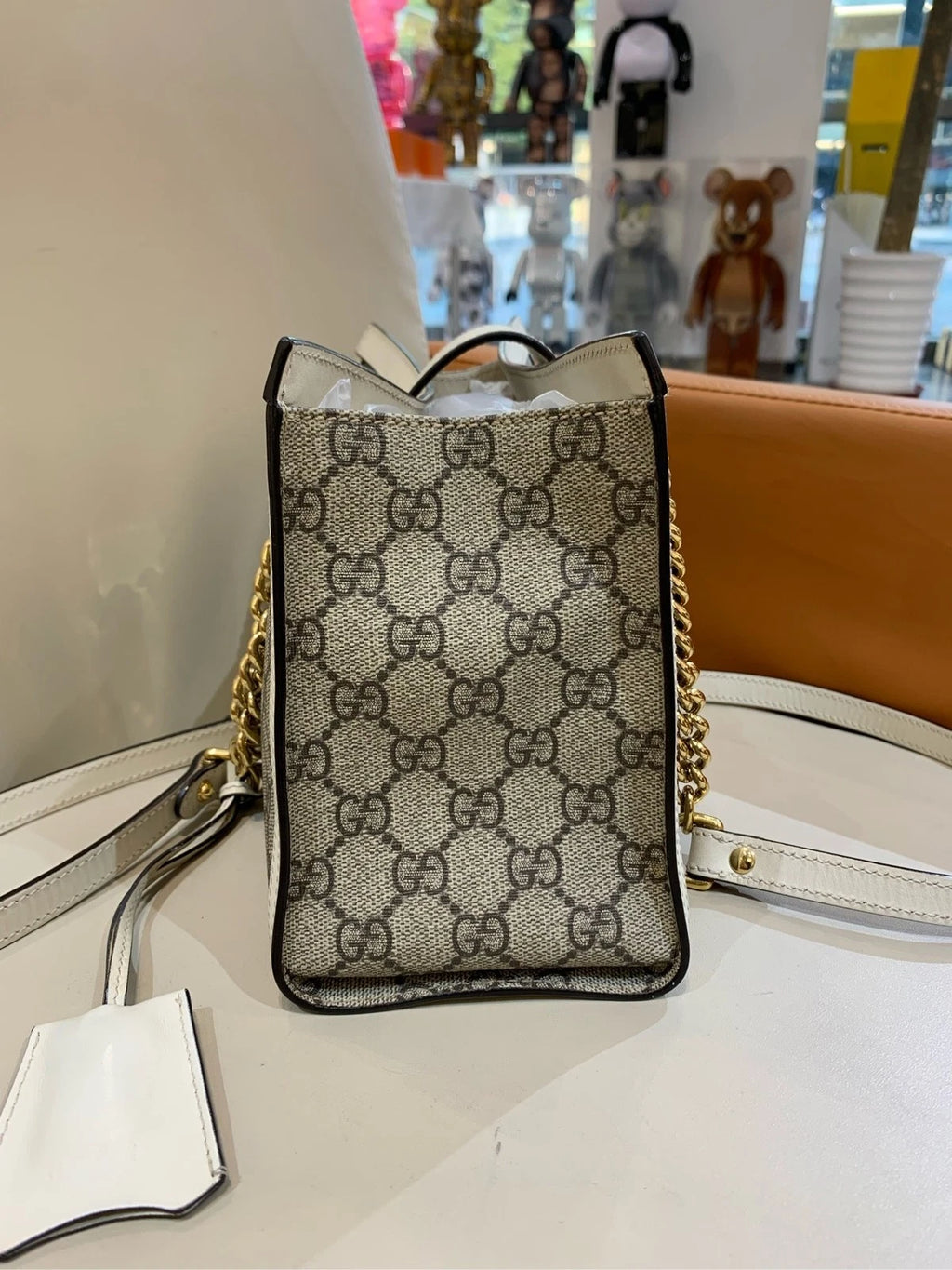 GUCCI Padlock Small GG Supreme Canvas Shoulder Bag For Women