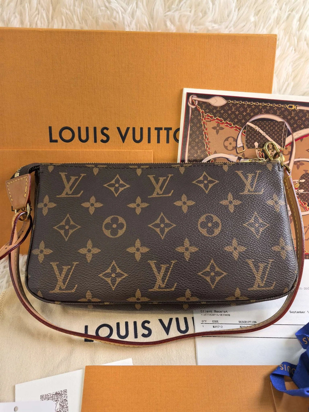 Louis Vuitton Pochette Accessoires Monogram Canvas Large Shoulder Bag