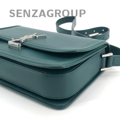 YSL Saint Laurent Solferino Medium Blue Silver Shoulder Bag Classic Women