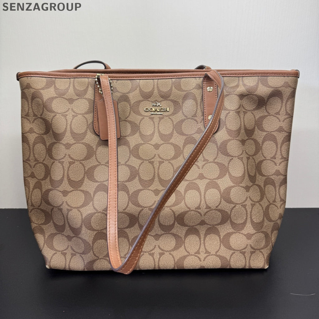 Coach City33 Brown Tote Handbag Shoulder Bag Classic Women's