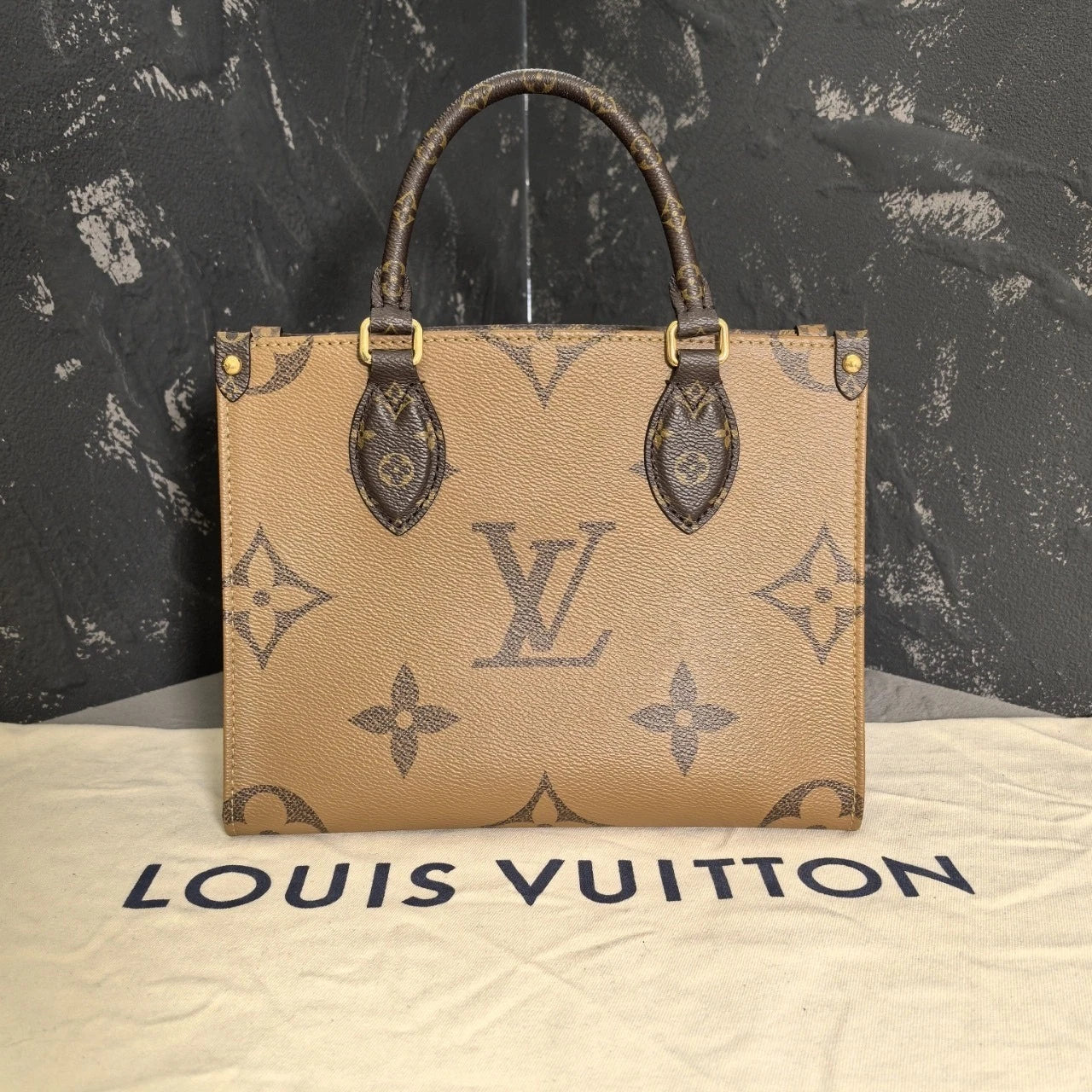 Louis Vuitton OnTheGo Small Canvas Tote Bag For Women