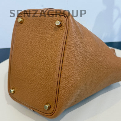 Hermes Picotin Lock 18 Gold Brown Gold Hardware TC Leather Handbag