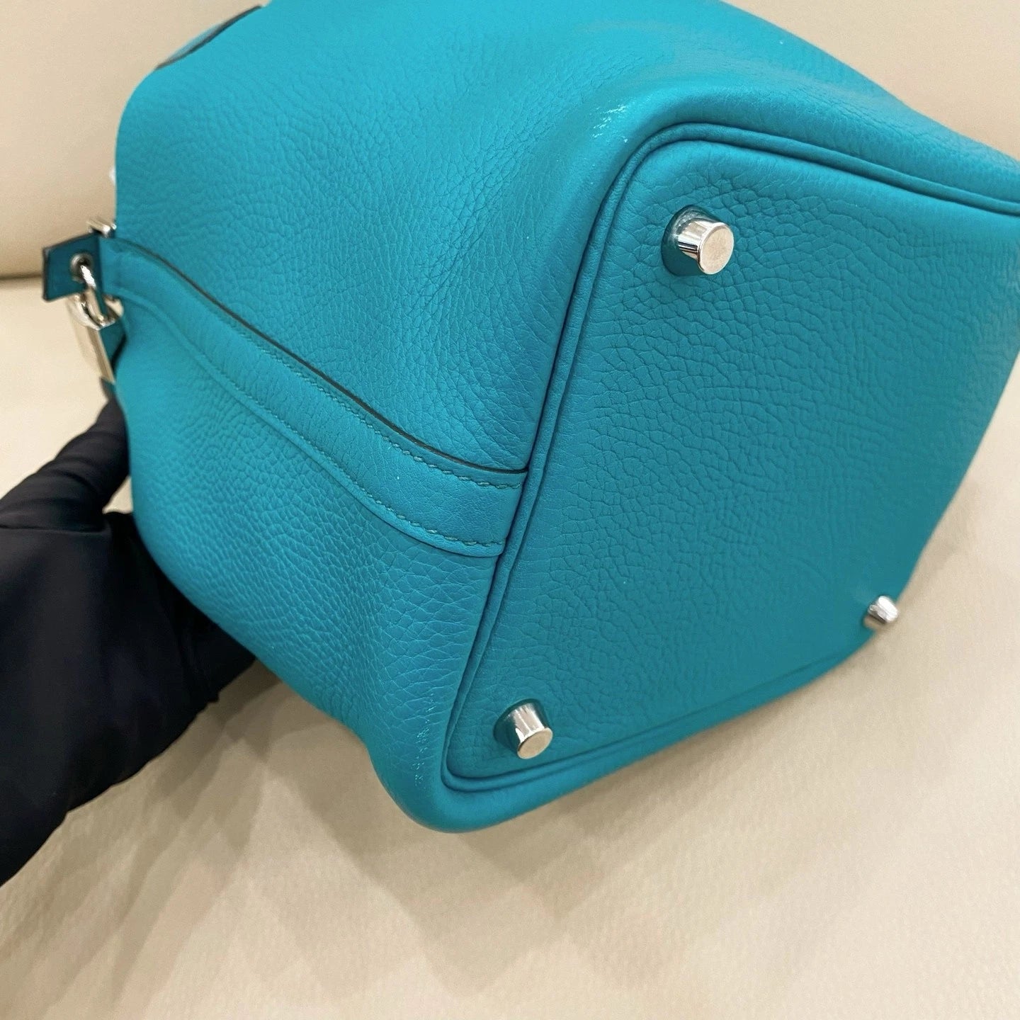 Hermes Picotin18 Green Leather Bucket Bag For Women