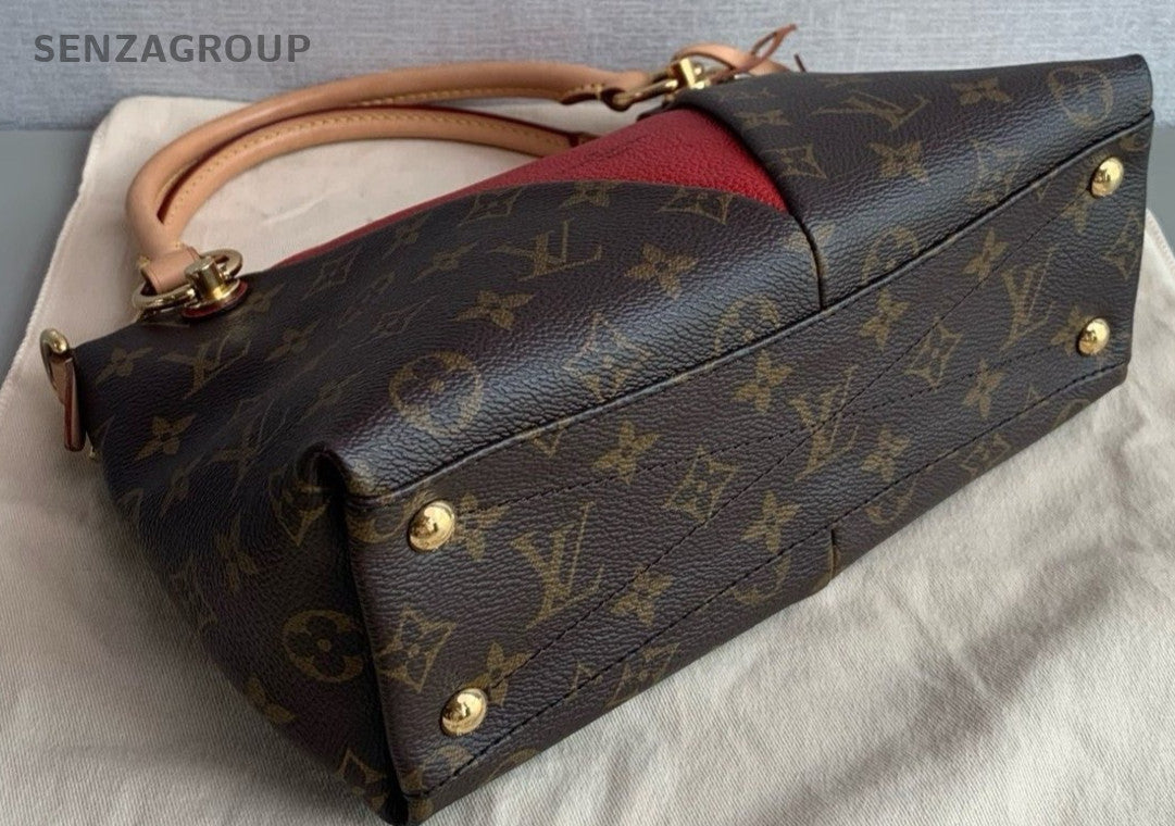Louis Vuittontote bb Monogram Top Handle Shoulder Crossbody Bag Rare Red