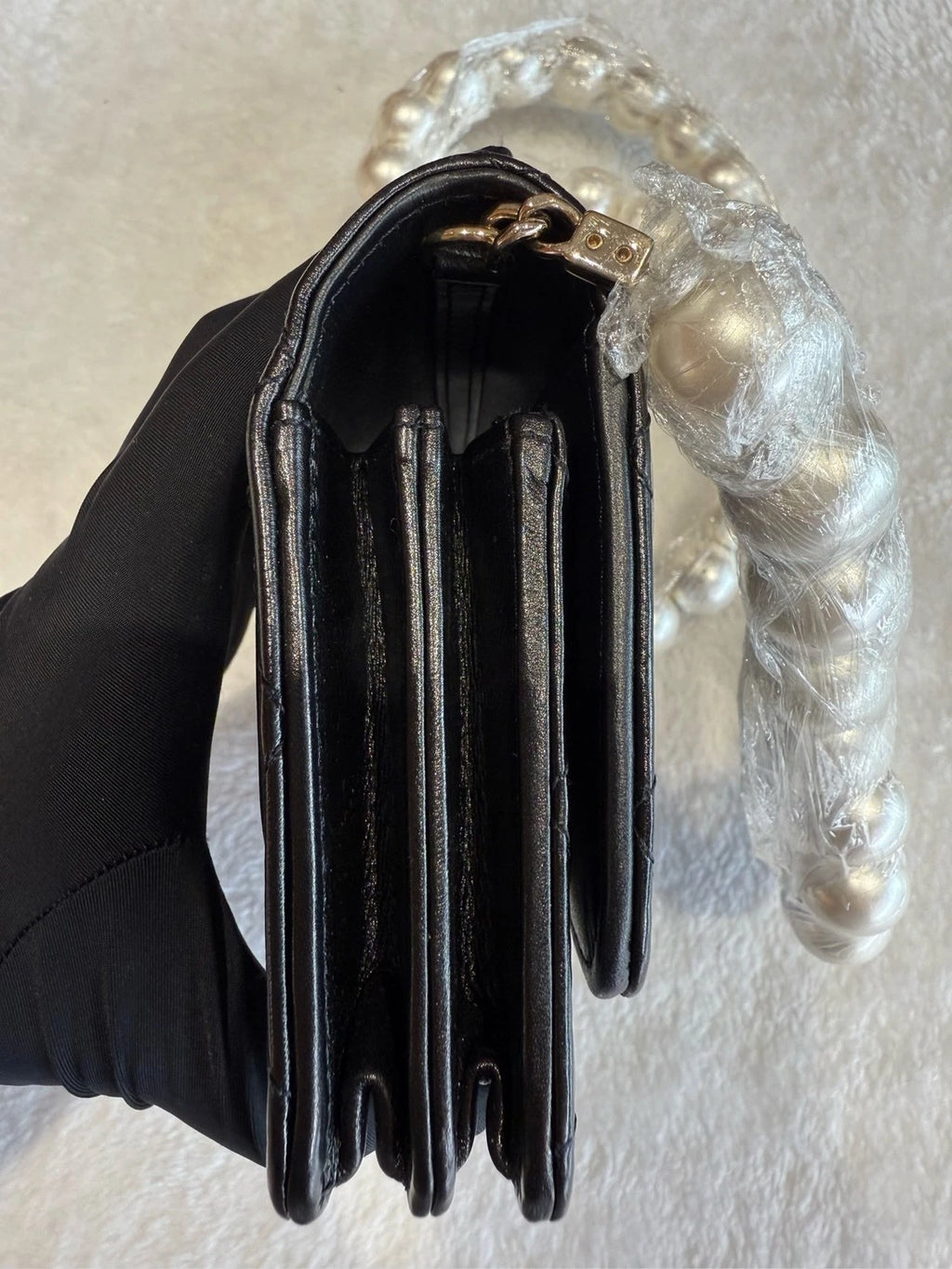 CHANEL Pearl Chain WOC Crossbody Bag For Women