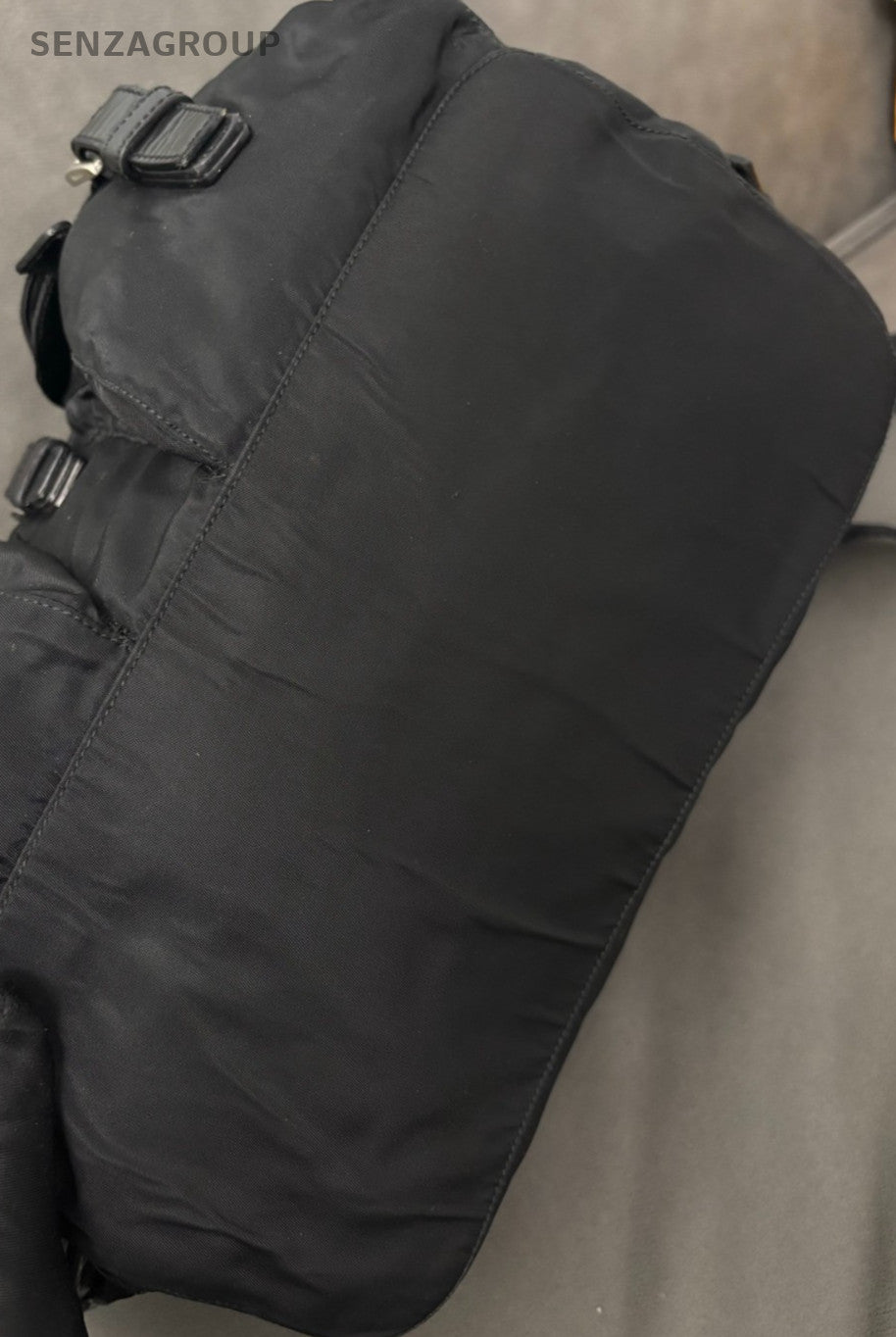 Prada GM Backpack Black Silver Unisex Adults Classic