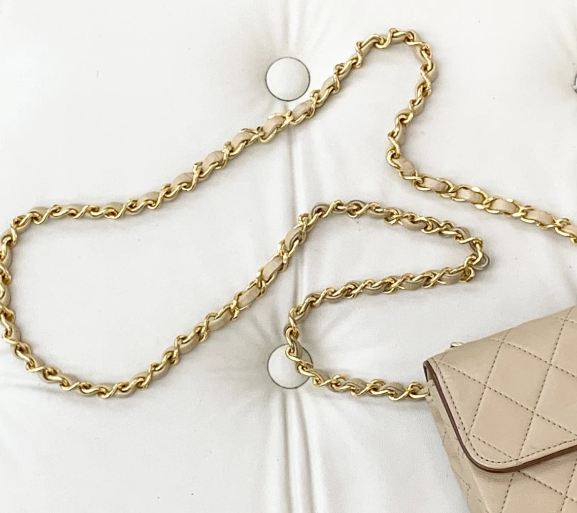 Chanel Vintage Lambskin Shoulder Bag Crossbody Bag Women S