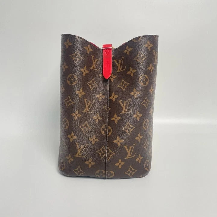 Louis Vuitton NeoNoe Monogram Canvas Medium Red Bucket Bag For Women