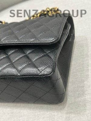 Chanel Classic Flap Medium Black Caviar Leather Chain Shoulder Bag