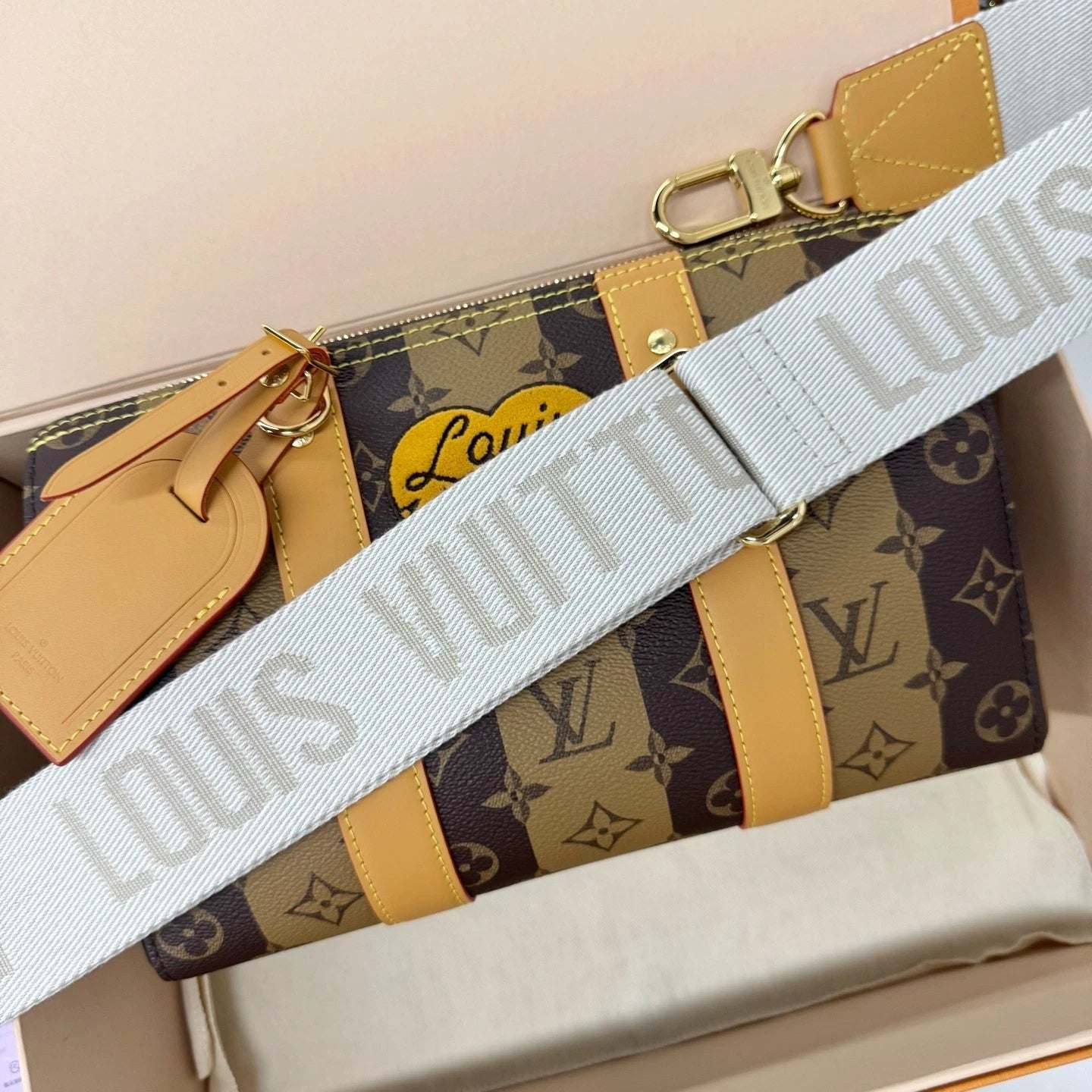 New Louis Vuitton x Nigo Keepall City Canvas Handbag For Women