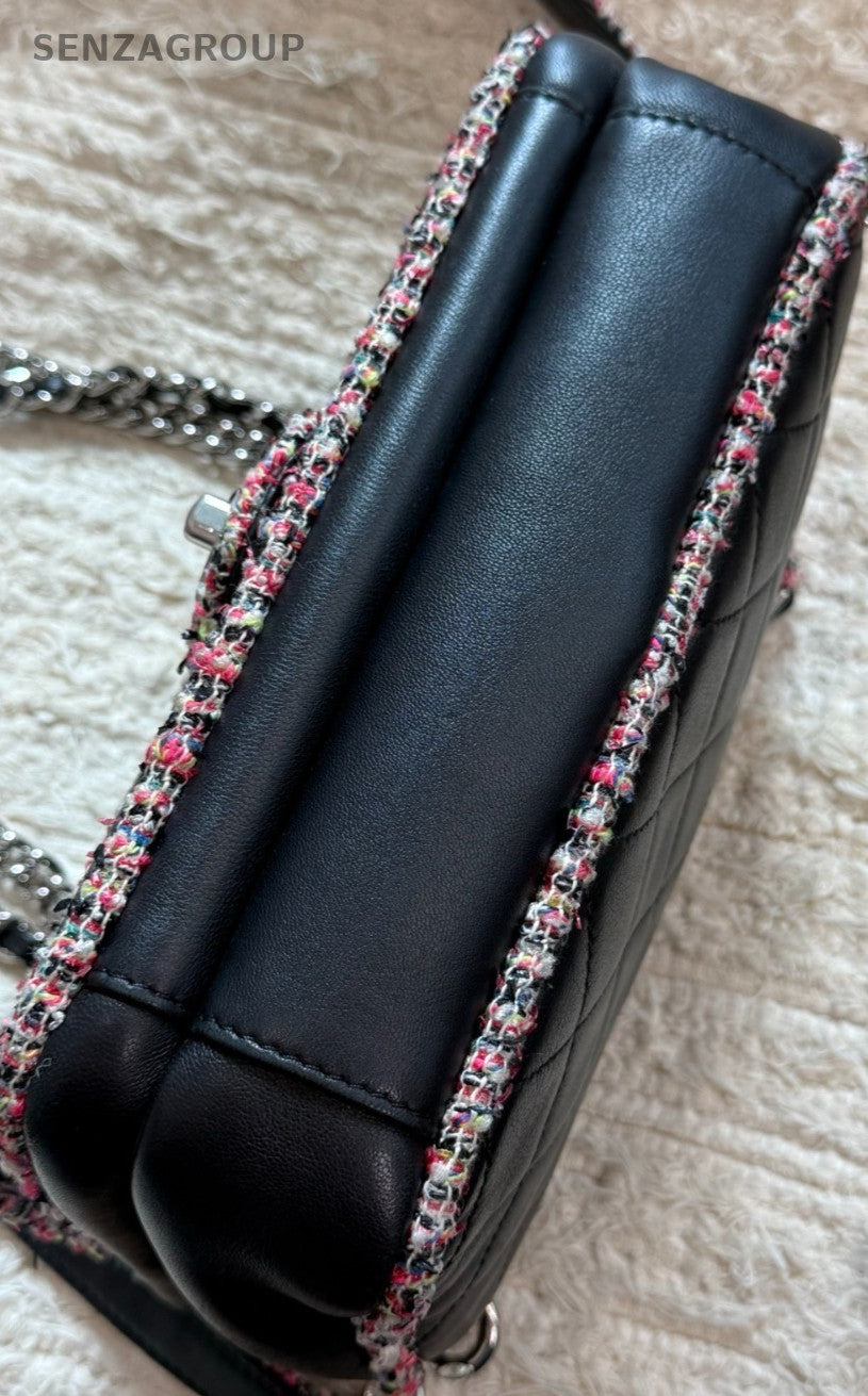 Chanel 19S Chain Shoulder Bag Crossbody Black Blue Used Women Designer
