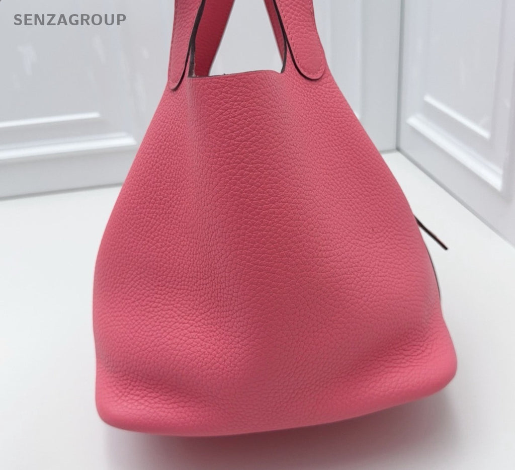 Hermes Picotin22 Top Handle Bag Shoulder Bag Pink Silver Women Classic Fashion