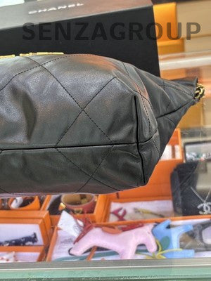 Chanel 22 Bag Small Black Gold Quilted Chain Shoulder Bag Classic
