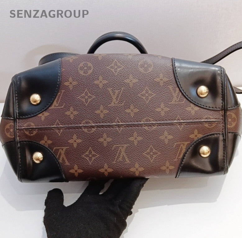 Louis Vuitton Phenix Monogram Handbag Shoulder Bag Brown Black Women Classic