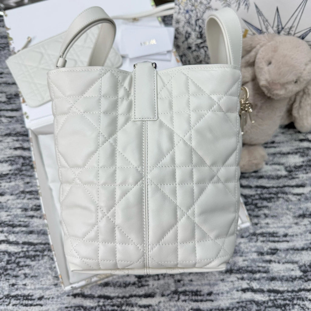 Authentic Dior Toujours Medium Leather Tote Bag for Women
