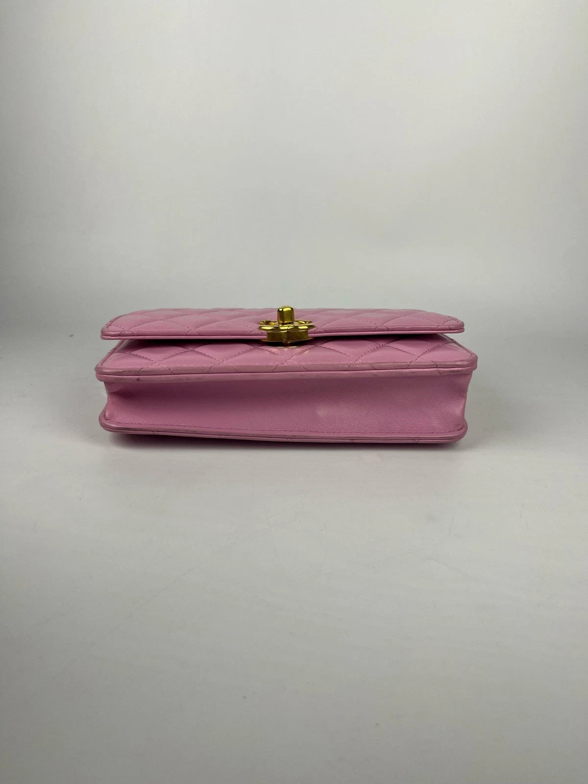 CHANEL Purple Leather WOC Crossbody Bag For Women