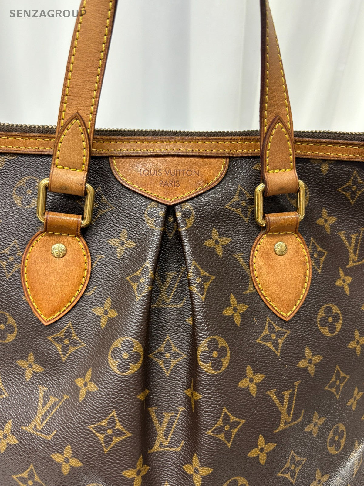 Louis Vuitton Monogram Palermo MM 2way Shoulder bag tote Brown