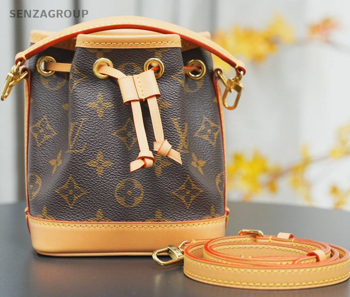 Louis Vuitton M81266 Monogram Coated Canvas Nano Noe Crossbody Bag