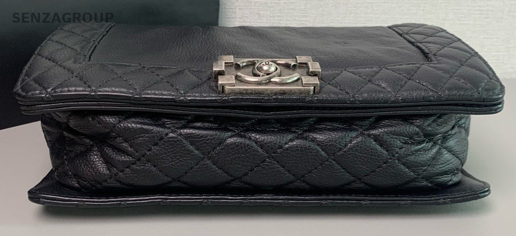 CHANEL Leboy Medium Black Silver Shoulder bag Crossbody Almost Brand NEW
