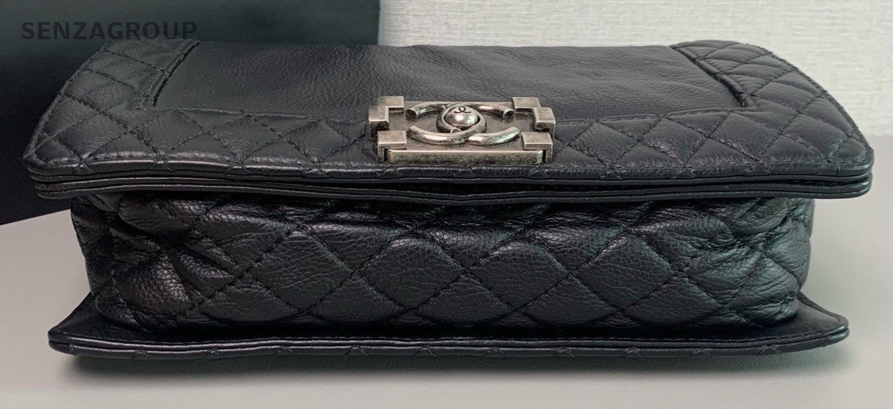 CHANEL Leboy Medium Black Silver Shoulder bag Crossbody Almost Brand NEW