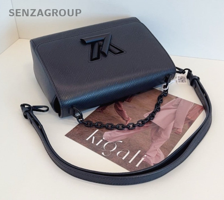 Louis Vuitton Twist so black Epi Leather Chain Shoulder bag Crossbody Women