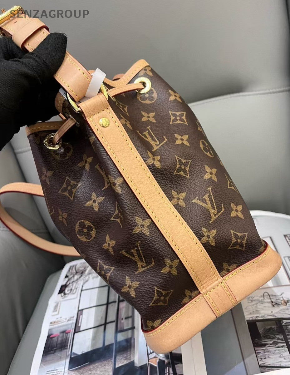 Louis Vuitton Noe Monogram Drawstring Shoulder bag Women Brown
