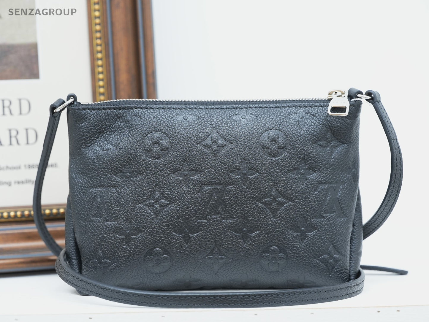 Louis Vuitton Monogram Pallas Clutch Black Empreinte Shoulder bag Crossbody