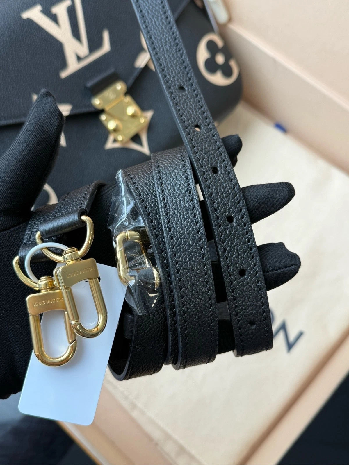 Louis Vuitton Women's Black &amp; White Messenger Bag