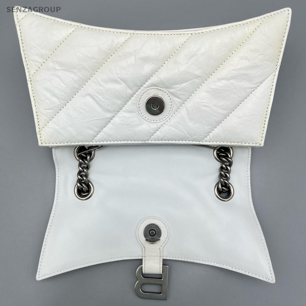 Balenciaga crush PM Shoulder Crossbody Bag White Women