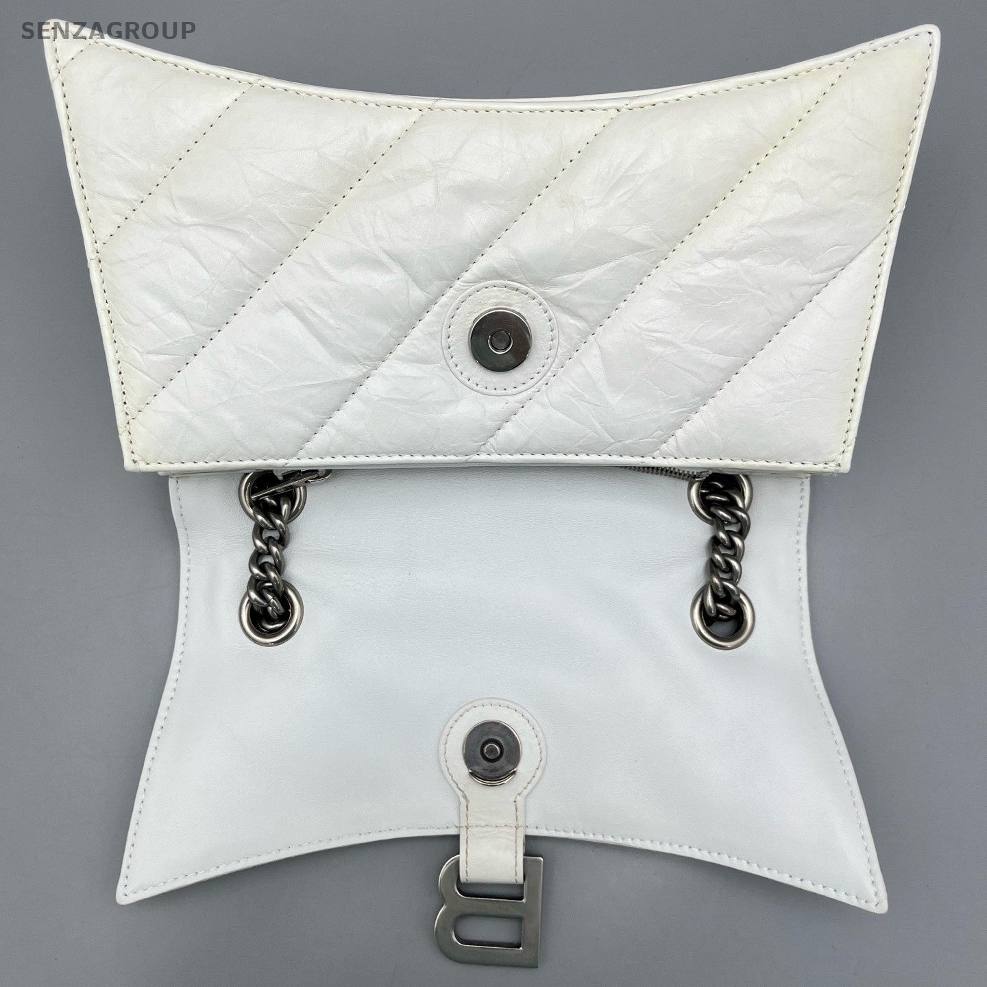 Balenciaga crush PM Shoulder Crossbody Bag White Women