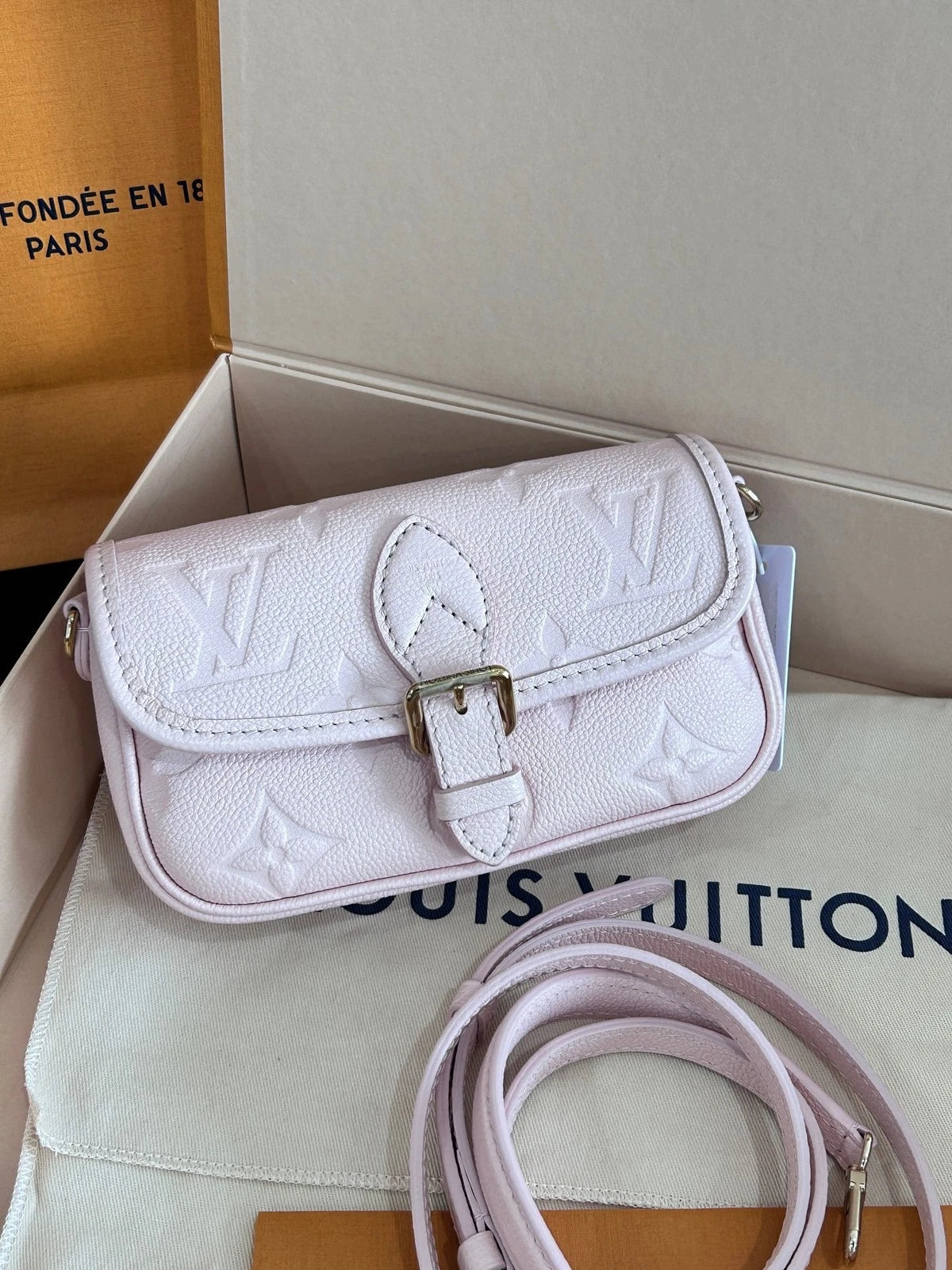 Louis Vuitton Pink Mini Baguette Shoulder Bag For Women