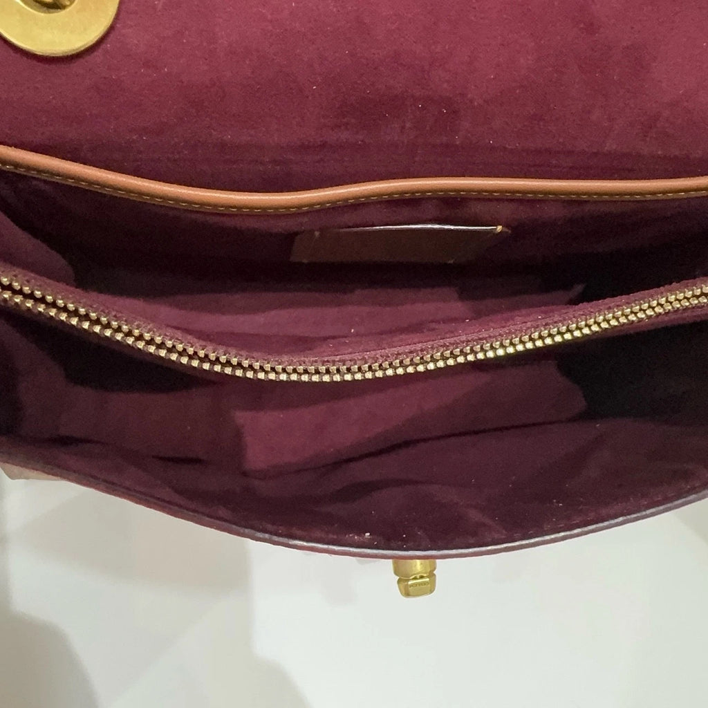 COACH Parker 26 Classic Canvas Calfskin Shoulder Crossbody Handbag For Women